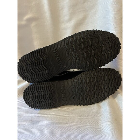 Hogan Outerwear Lace Up Hiking Work Boot, Black Leather & Nylon Women’s Size 6.5 - Picture 6 of 12